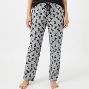 Attic Salt Gray, Black and White Cat Pajama Pants